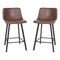 Flash Furniture 24" Chocolate Brown LeatherSoft Counter Stools, 2PK CH-212069-24-DKBR-GG - alternate 5